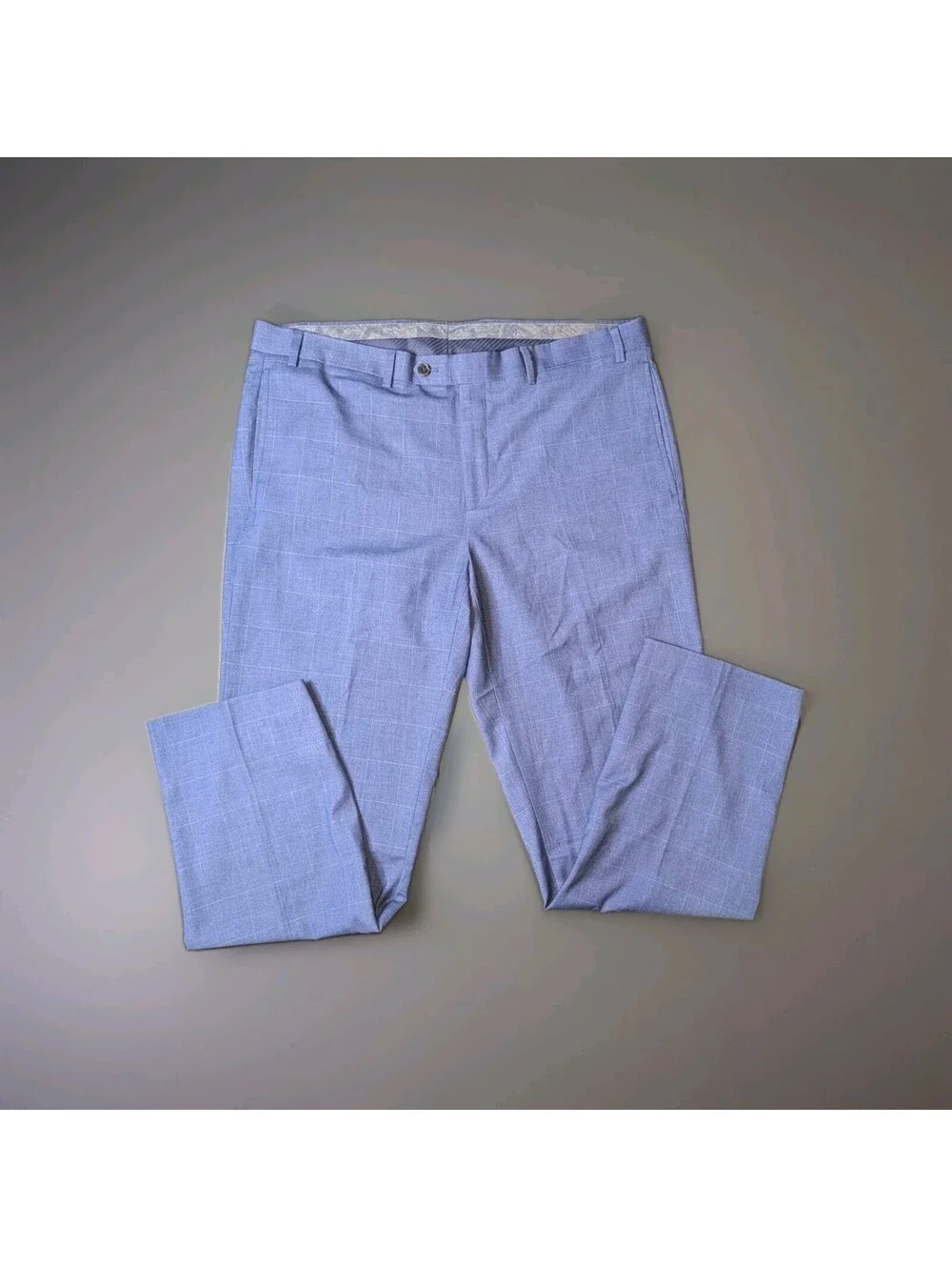 Lauren Ralph Lauren Dress Pants Slacks Navy Blue Windowpane 38x30